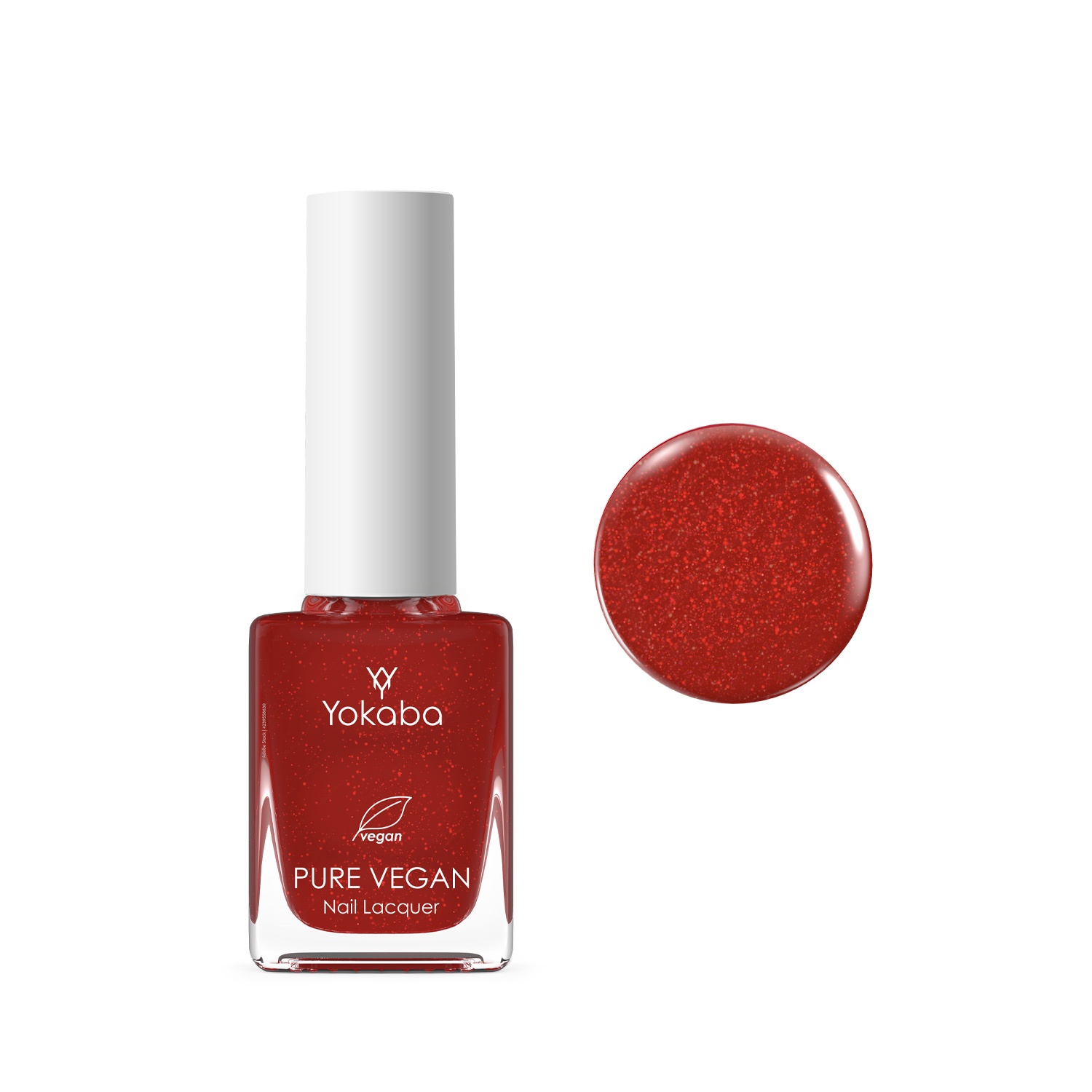 67 Red Sparkle lakier klasyczny PURE VEGAN NAIL LACQUER 10 ML