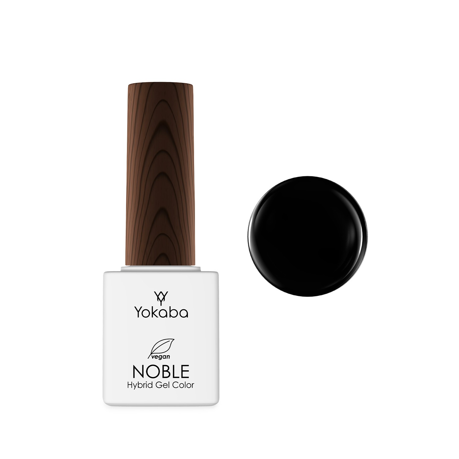 01 Simple Black - lakier hybrydowy NOBLE HYBRID GEL COLOR COAT UV/LED 7ML