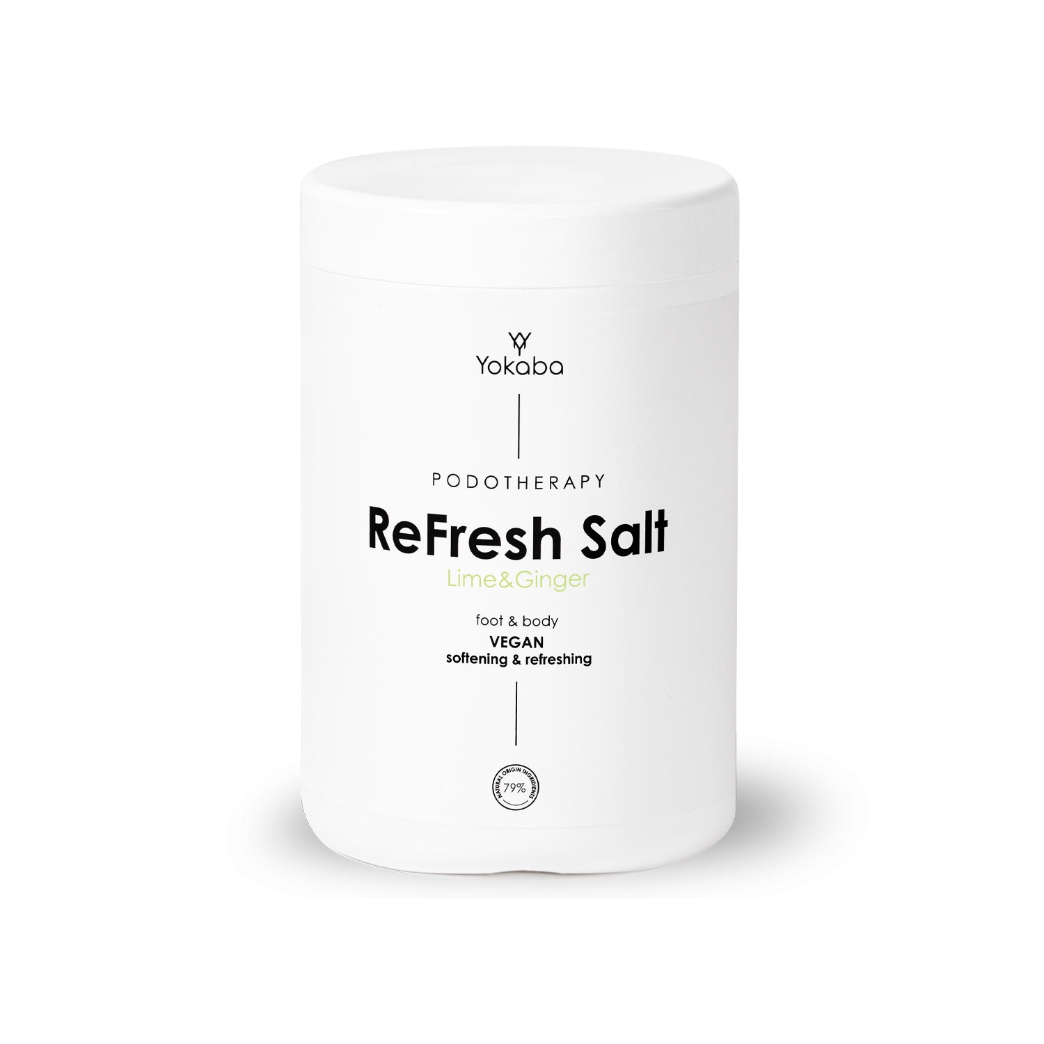 ReFresh Salt Lime&Ginger Foot&Body Vegan softening&refreshing Podotherapy Yokaba 1000g