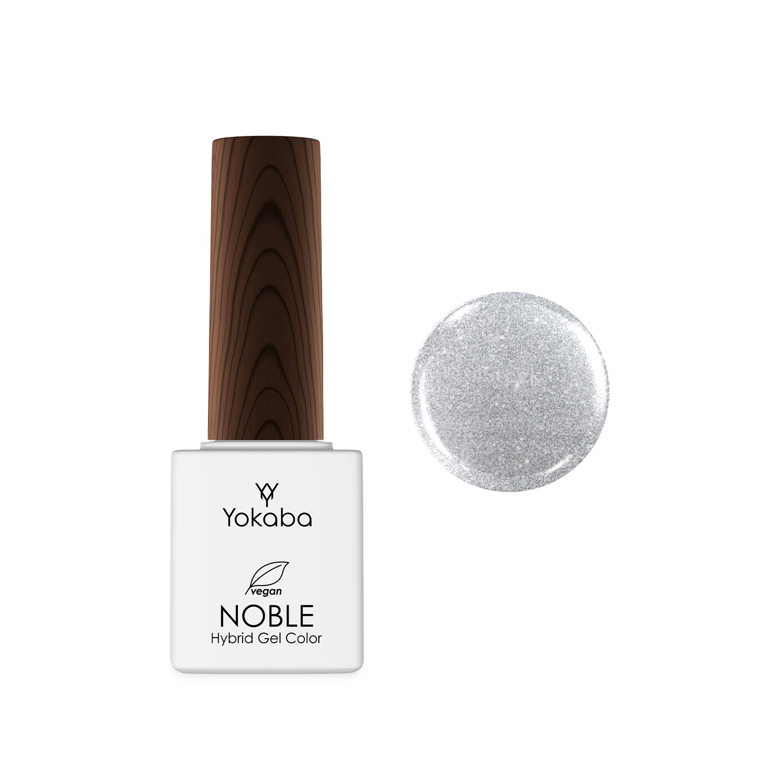 04 Shimmer Silver - lakier hybrydowy NOBLE HYBRID GEL COLOR COAT UV/LED 7 ml