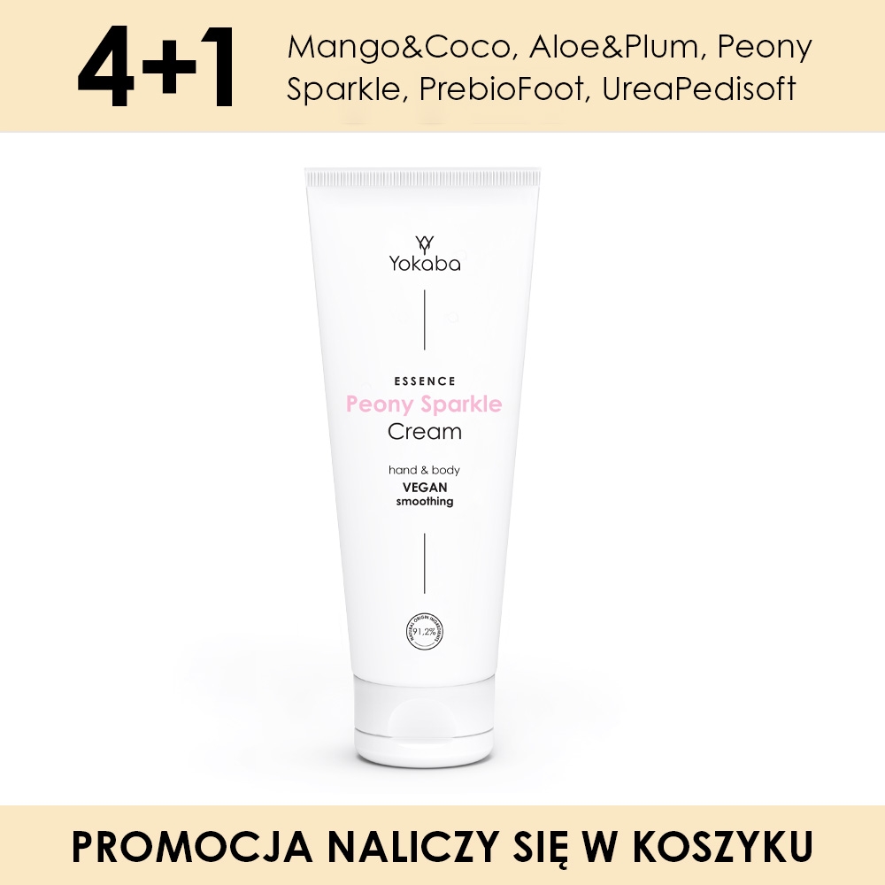 Peony Sparkle Hand&Body Cream Vegan Illuminating Effect Essence Yokaba 75 ml