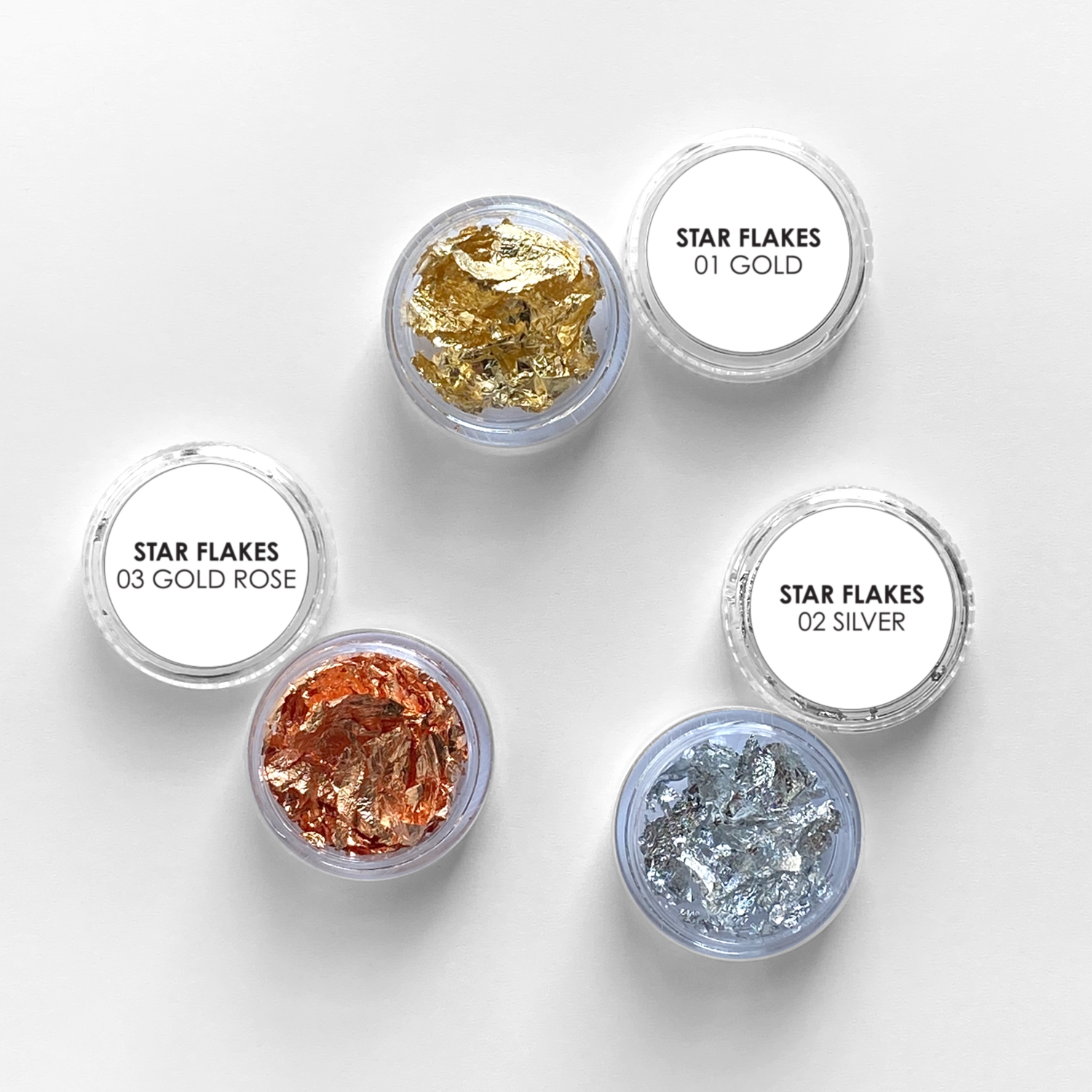 Star Flakes zestaw płatki folii do zdobień w kolorach Wyprzedaż