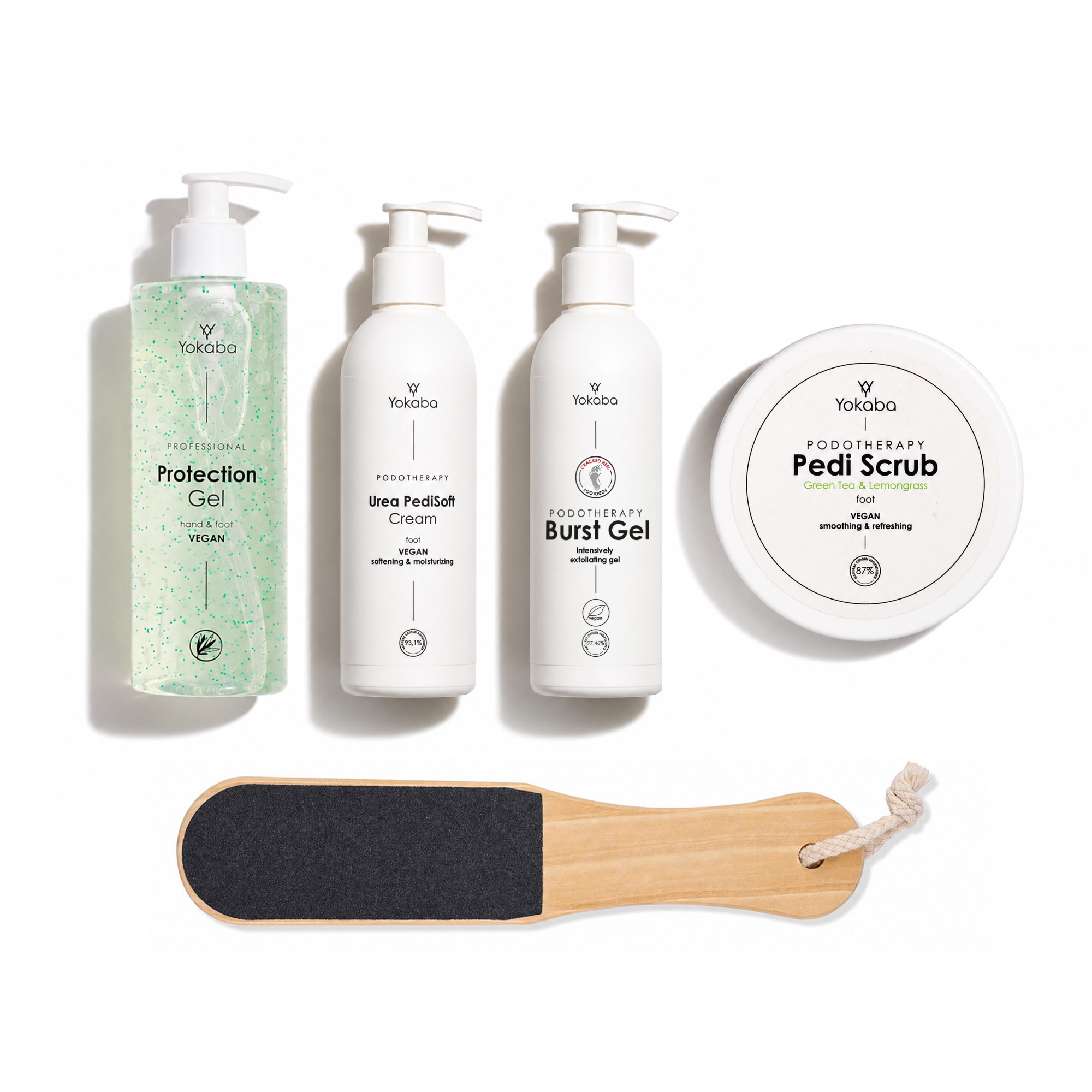 SET MAXI B2B PROTECTION GEL 300 ml UREA 240 ml BURST GEL PEDI SCRUB GREEN TEA & LEMONGRASS